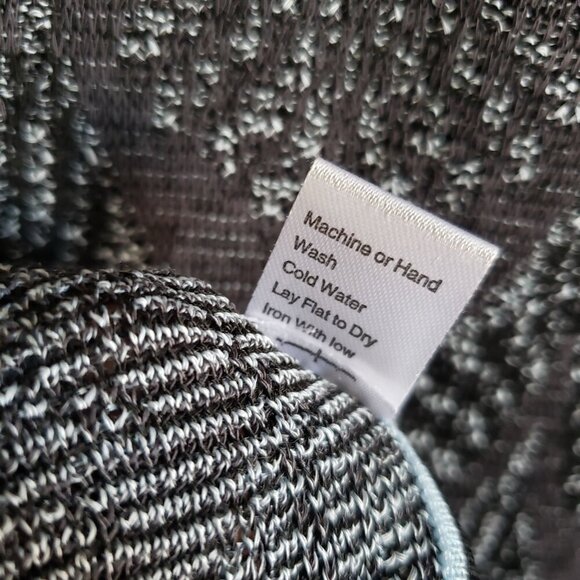 Ming Wang Knit 3/4 Sleeve Cardigan Blue/Grey/Black Size Women's 1X Clasp Artsy - Picture 12 of 12